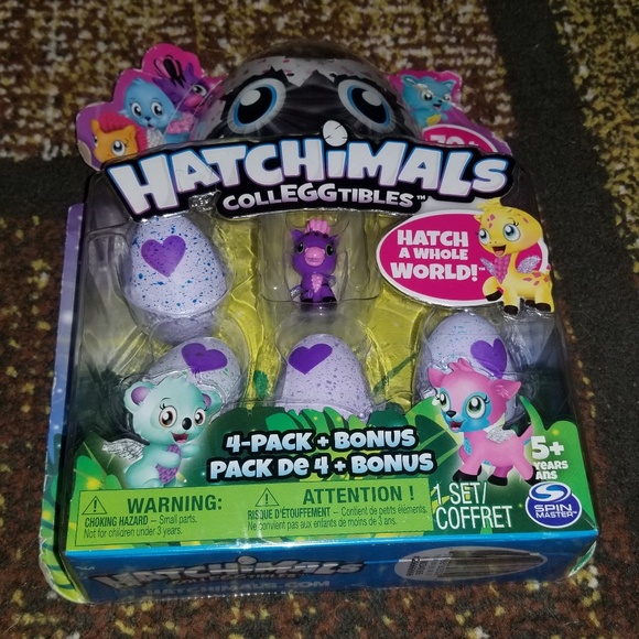The New Hatchimals Colleggtibles Mini 4 Pack Bonus Hatchimal Season 1 - Picture 2 of 2